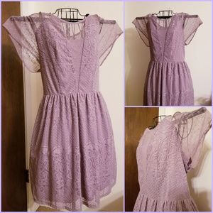 NWOT romantic lavender purple lace dress